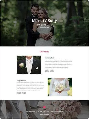 Local Website Designer for wedding website
